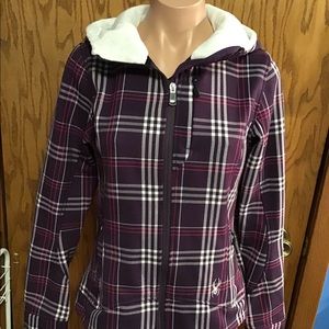 Spyder Purple Plaid Lightweight Jacket